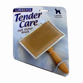 Lawrence Tender Care Slicker Brush - Large pet grooming brush,pet comb,detangling brush for pets