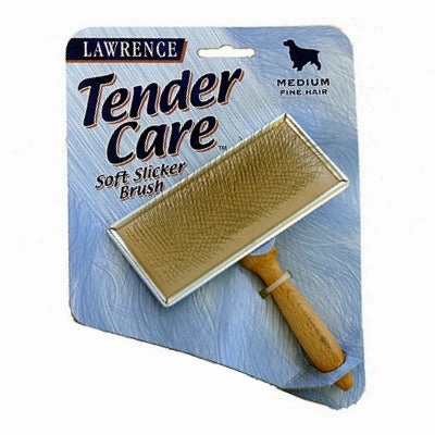 Lawrence Tender Care Slicker Brush - Medium pet grooming brush,pet comb,detangling brush for pets