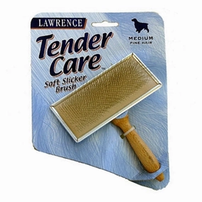 Lawrence Tender Care Slicker Brush - Medium pet grooming brush,pet comb,detangling brush for pets