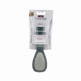 Le Salon Essentials Cat Combo Brush - Small pet grooming brush,pet comb,detangling brush for pets