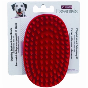 Le Salon Essentials Dog Rubber Grooming Brush With Loop Handle pet grooming brush,pet comb,detangling brush for pets