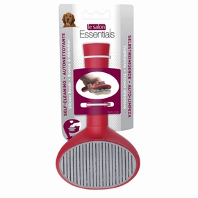 Le Salon Essentials Self-Cleaning Dog Slicker Brush pet grooming brush,pet comb,detangling brush for pets