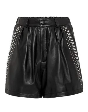 Leather Shorts Crystal