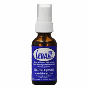 Leba III Dental Care - Dental Spray with Dropper - 1 oz dog health supplement,dog multivitamin,canine health care