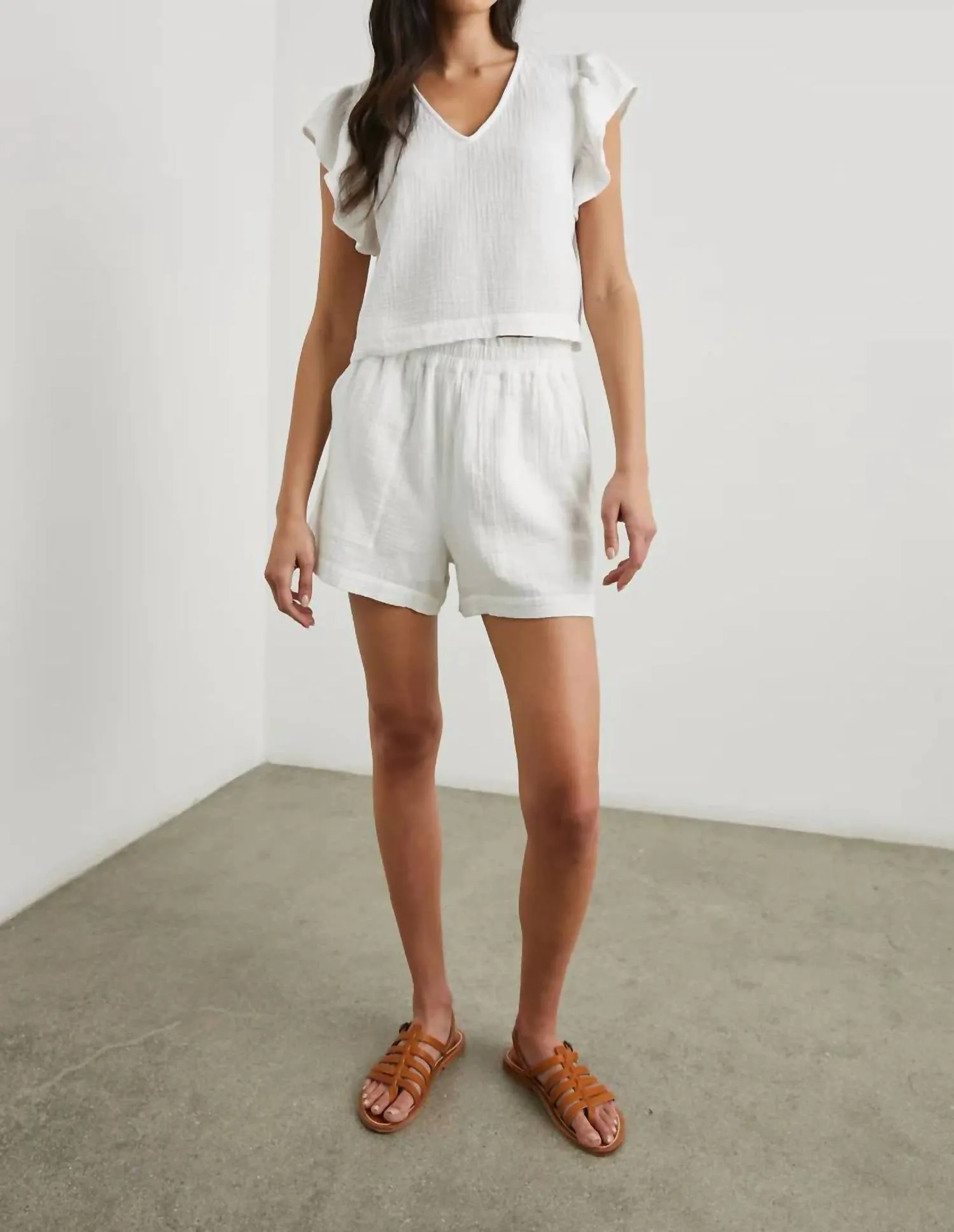 Leighton Short In White