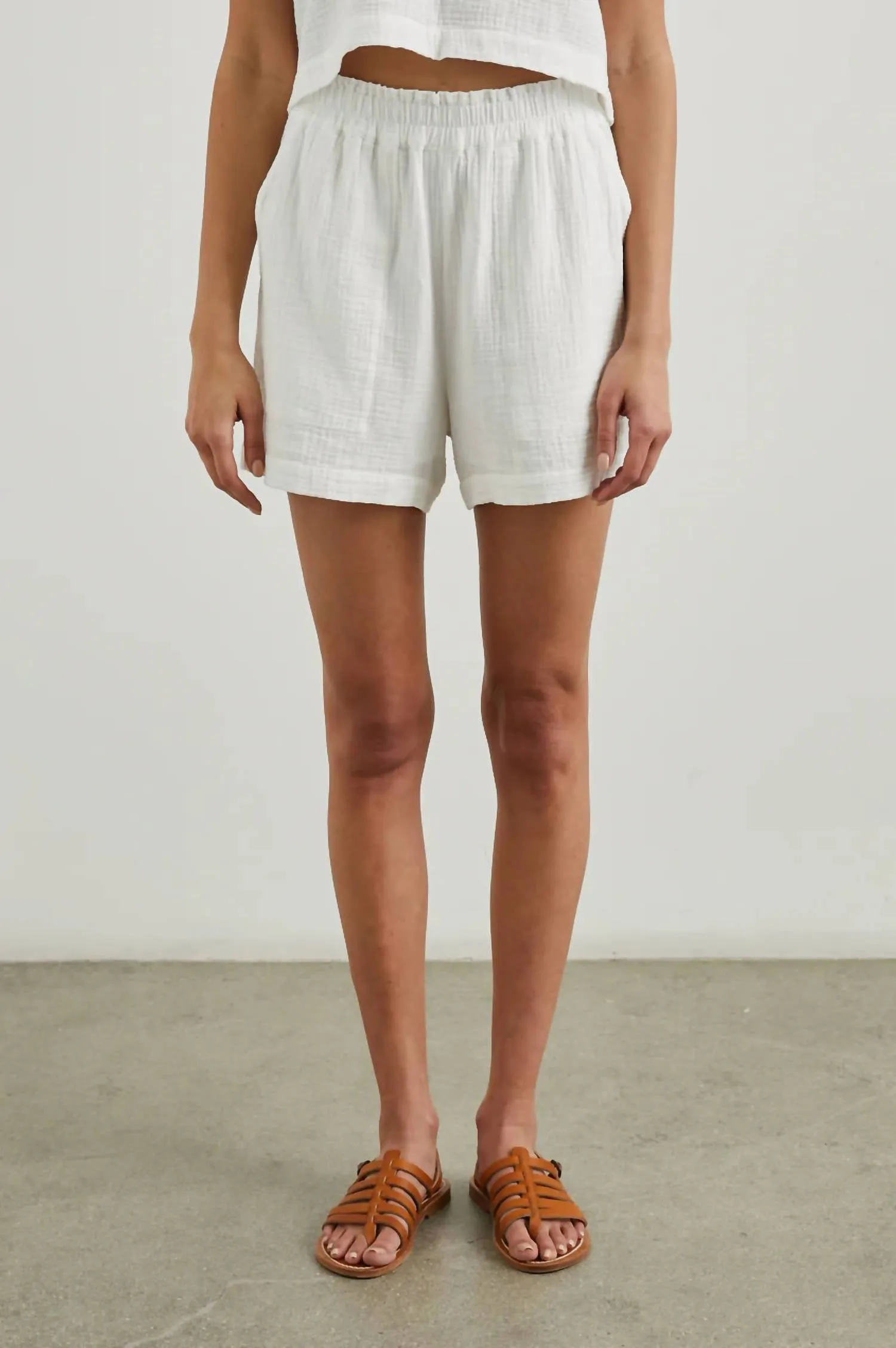 Leighton Short In White