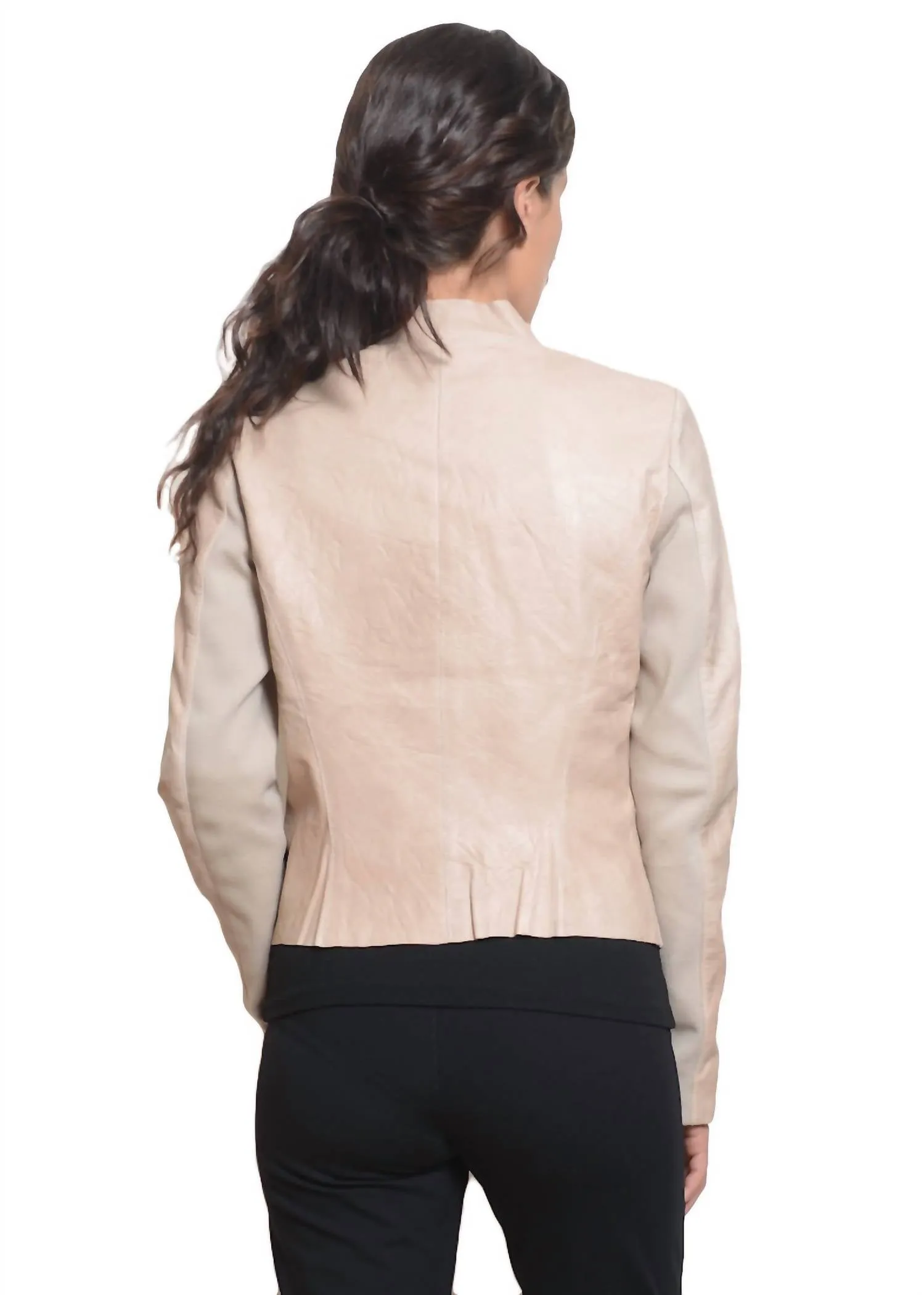 Lene Leather Jacket In Chambrey