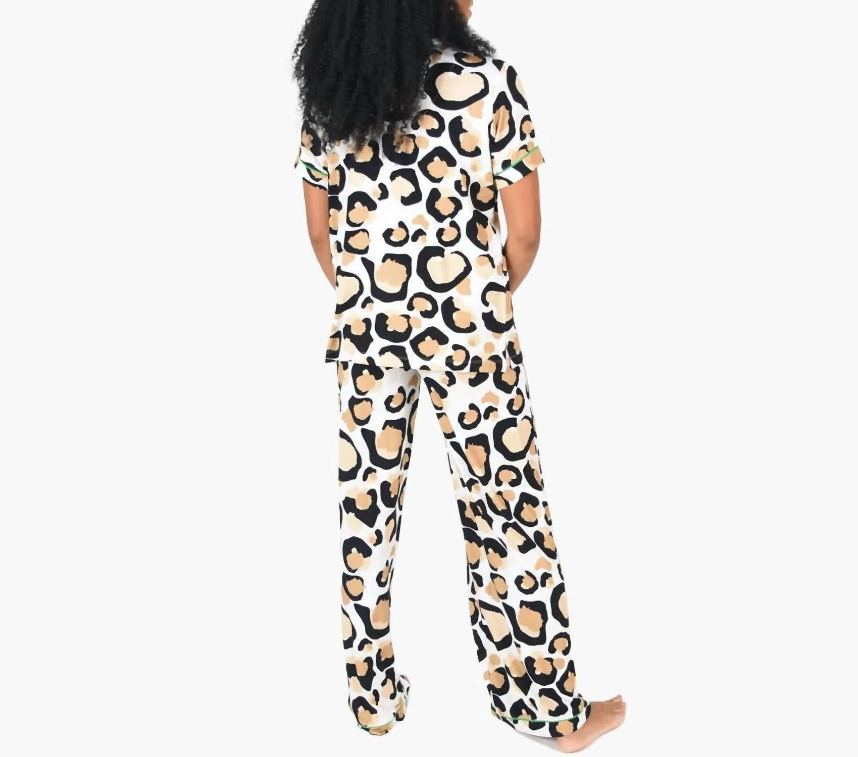 Leopard Pajamas In White