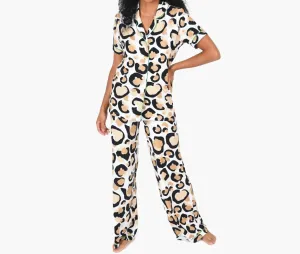 Leopard Pajamas In White