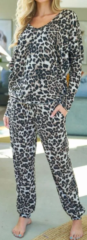 Leopard Set In Black