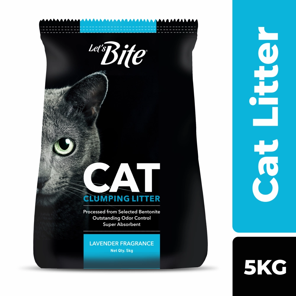 Let's Bite Lavender Scented Clumping Cat Litter cat waste,cat garbage bin,cat waste disposal
