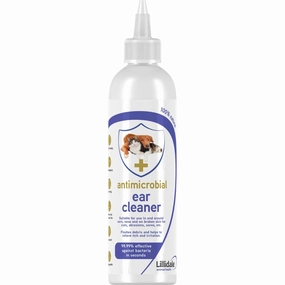 Lillidale Antimicrobial Ear Cleanser For Cats & Dogs 250ml small pet habitat,pet cage accessories,small animal home