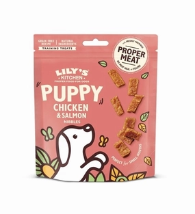 Lily's Kitchen Chicken and Salmon Nibbles Puppy Treats (70g) meat dog treat,healthy dog snack,jerky for dogs