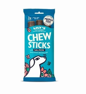 Lily's Kitchen Dog Chew Sticks w/ Salmon Dog Treats (120g) meat dog treat,healthy dog snack,jerky for dogs