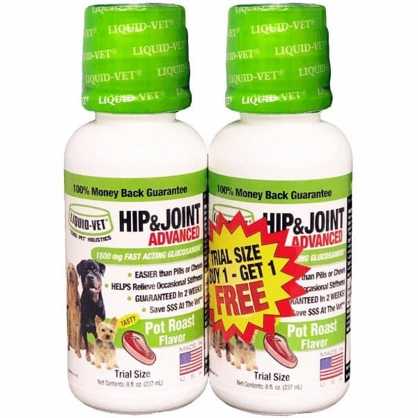 Liquid-Vet Hip & Joint Pot Roast Flavour Advanced Formula for Dogs 2 Pack dog health supplement,dog multivitamin,canine health care