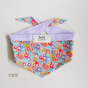 LISH Dog Bandana, Jubilee Liberty Floral Purple performance harness,agility dog vest,athletic dog gear