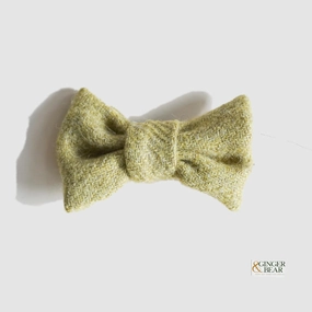 LISH Dog Bow Tie, Fern Green Harris Tweed performance harness,agility dog vest,athletic dog gear