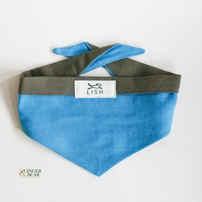 LISH Dog Linen Bandana, Dibden Khaki performance harness,agility dog vest,athletic dog gear