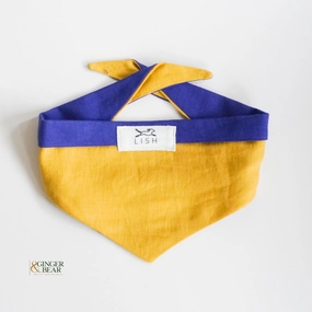 LISH Dog Linen Bandana, Dibden Yellow performance harness,agility dog vest,athletic dog gear