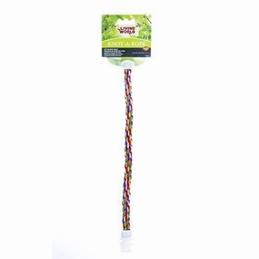 Living World Knot-A-Rope Multi-Coloured Cotton Perch 16mm x 38cm L - 81361 bird nesting box,bird cage accessories,bird habitat