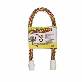 Living World Knot-A-Rope Multi-Coloured Cotton Perch 30mm x 71cm L - 81381 bird nesting box,bird cage accessories,bird habitat