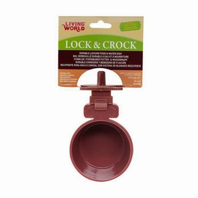 Living World Lock & Crock Dish 177ml (61786) bird nesting box,bird cage accessories,bird habitat