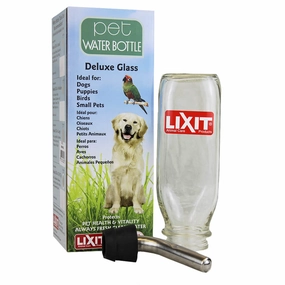 Lixit Glass Water Bottle, 16 oz with Tube soft chew treat,chewy dog snacks,tender bites for dogs