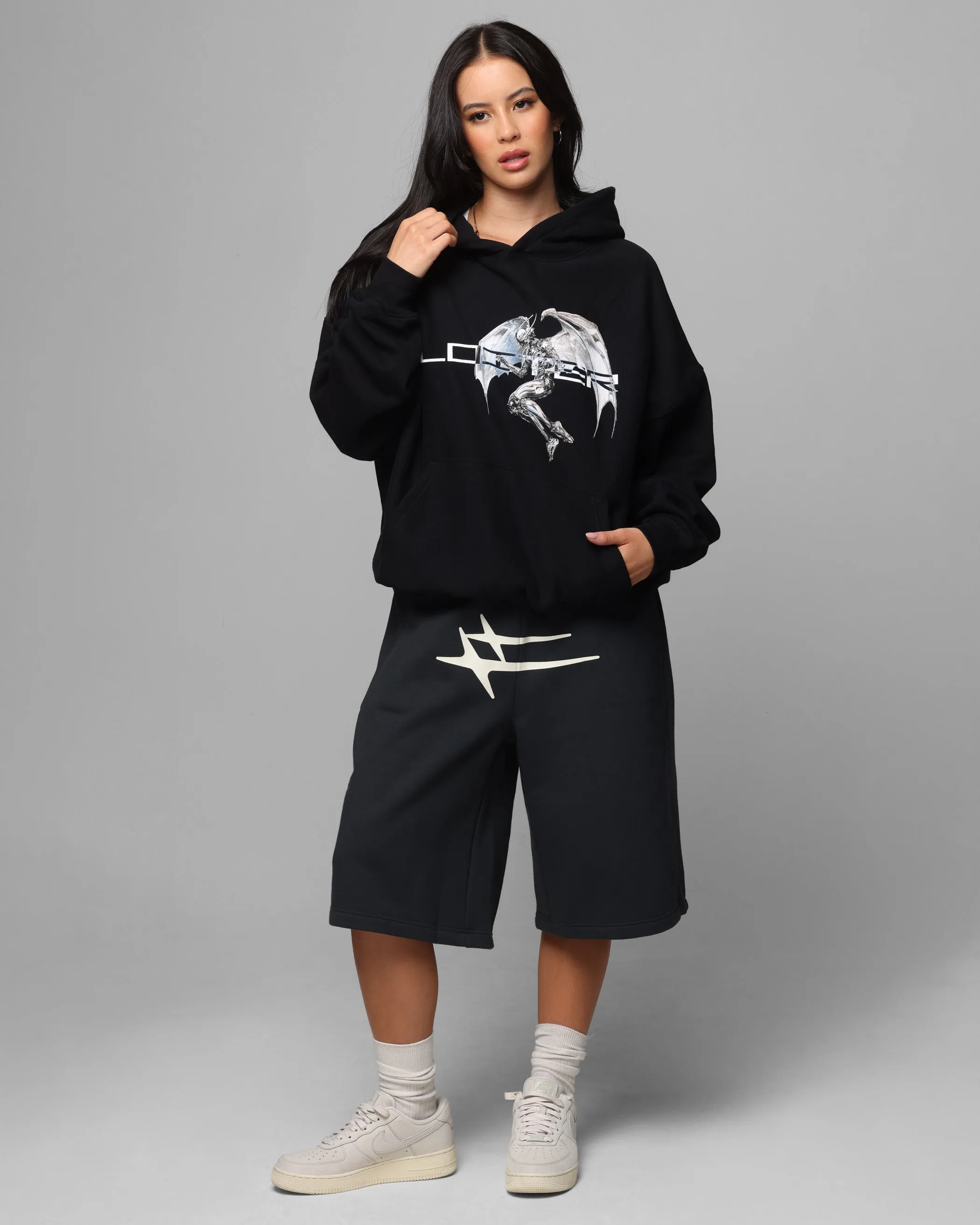 Loiter Hybrid Premium Shorts Charcoal