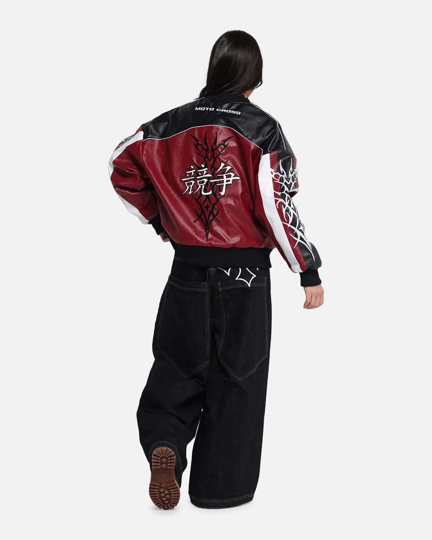 Loiter Tokyo Drift Vegan Leather Jacket Red