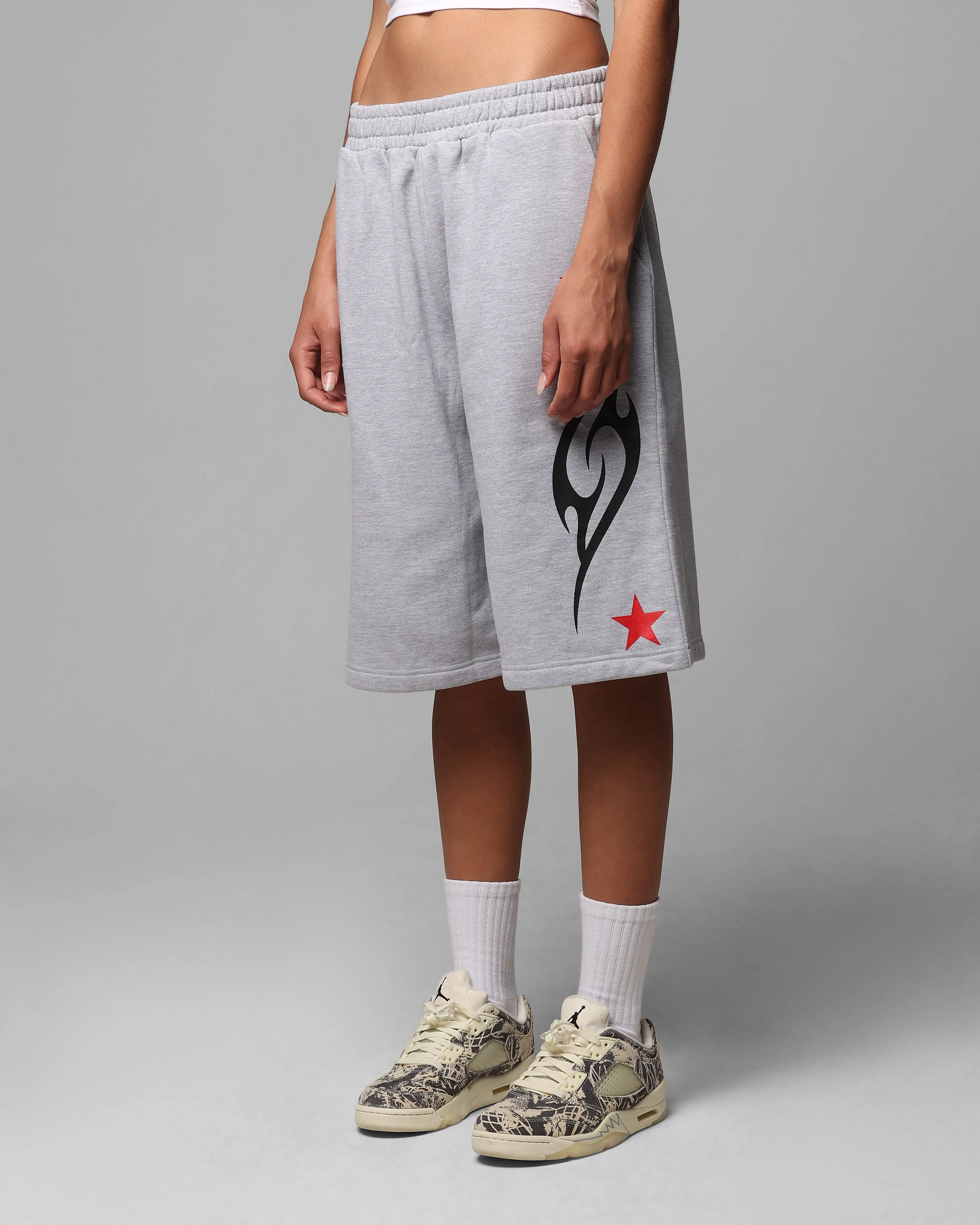 Loiter Trackstar Sweat Shorts Grey Marle