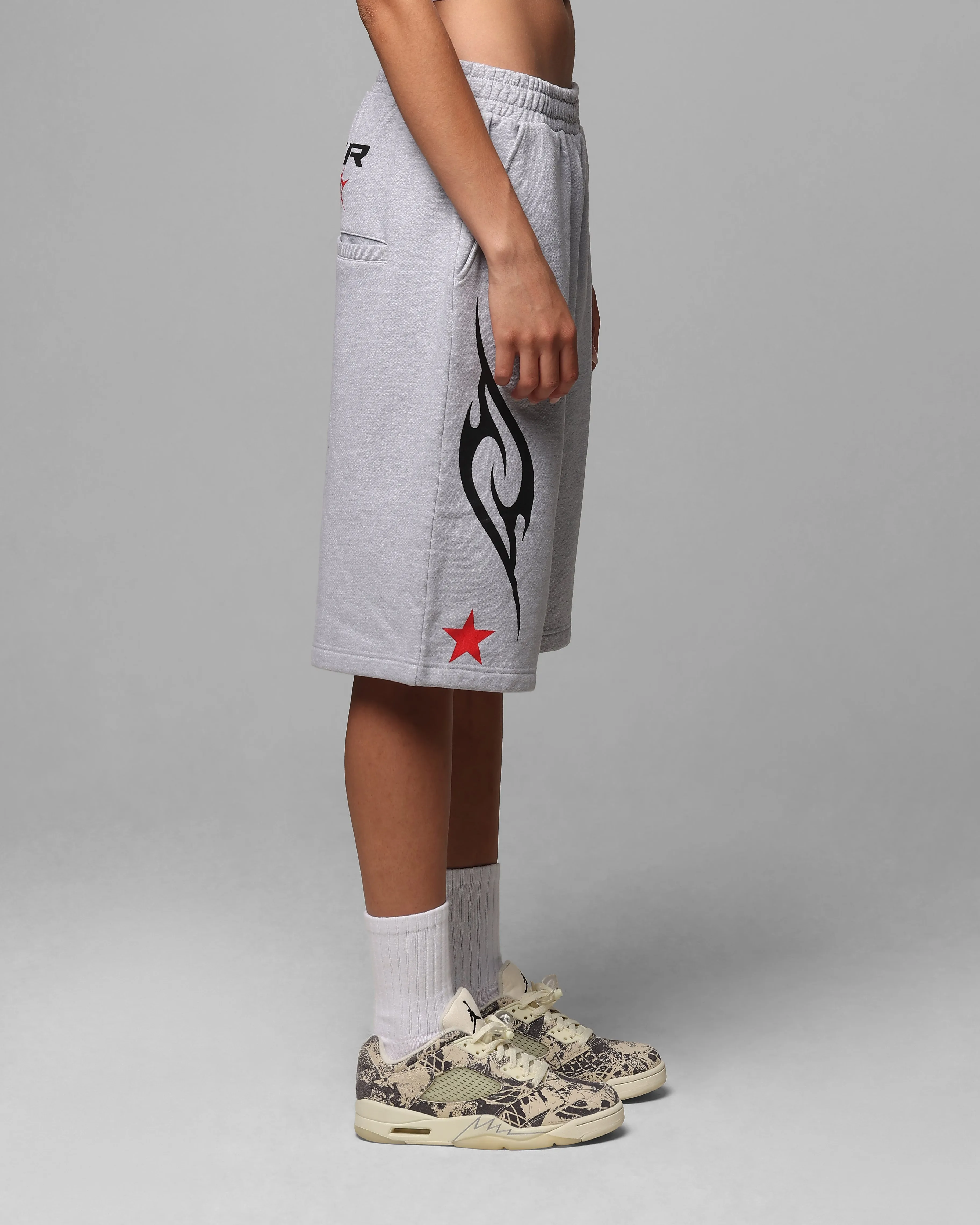 Loiter Trackstar Sweat Shorts Grey Marle