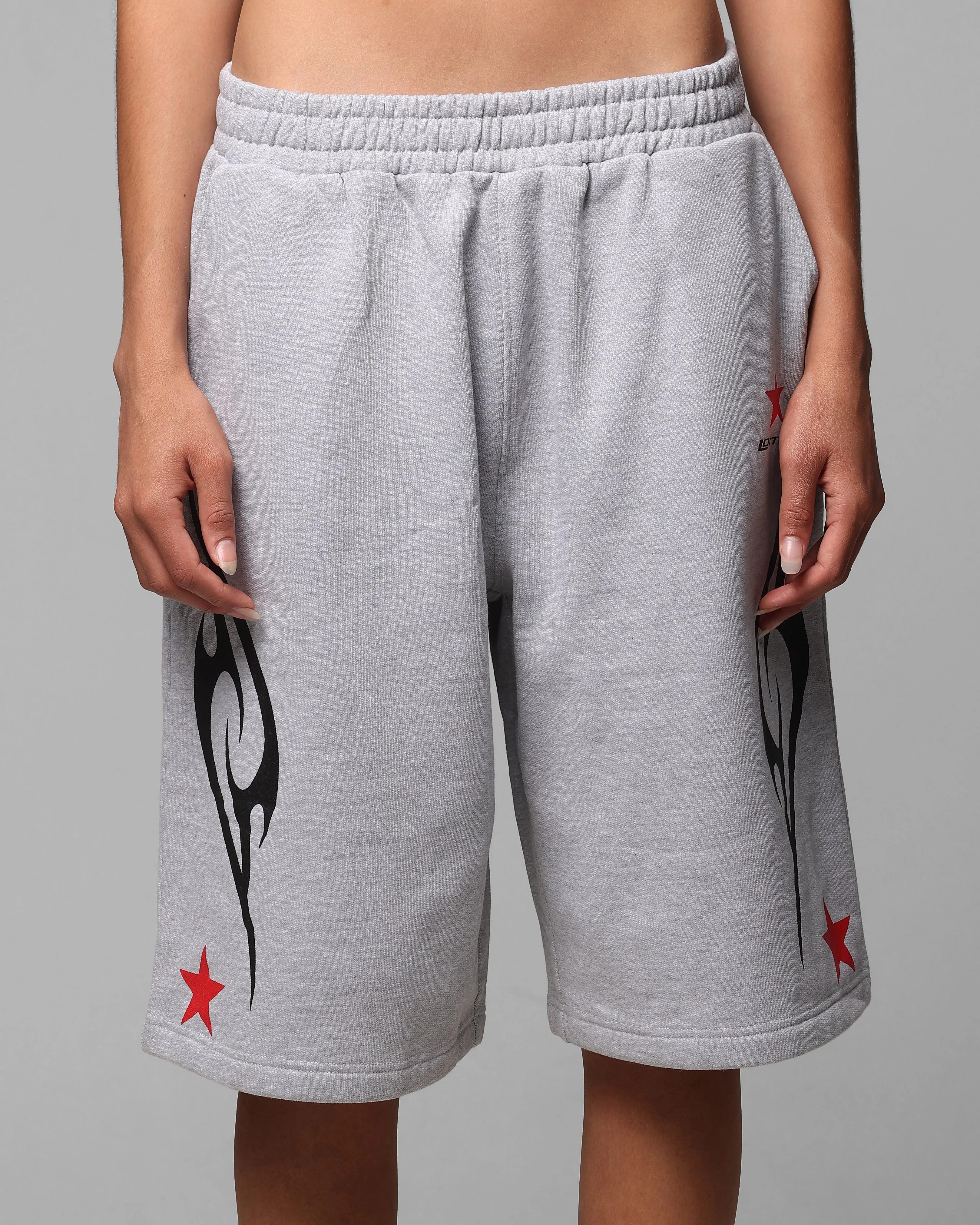 Loiter Trackstar Sweat Shorts Grey Marle