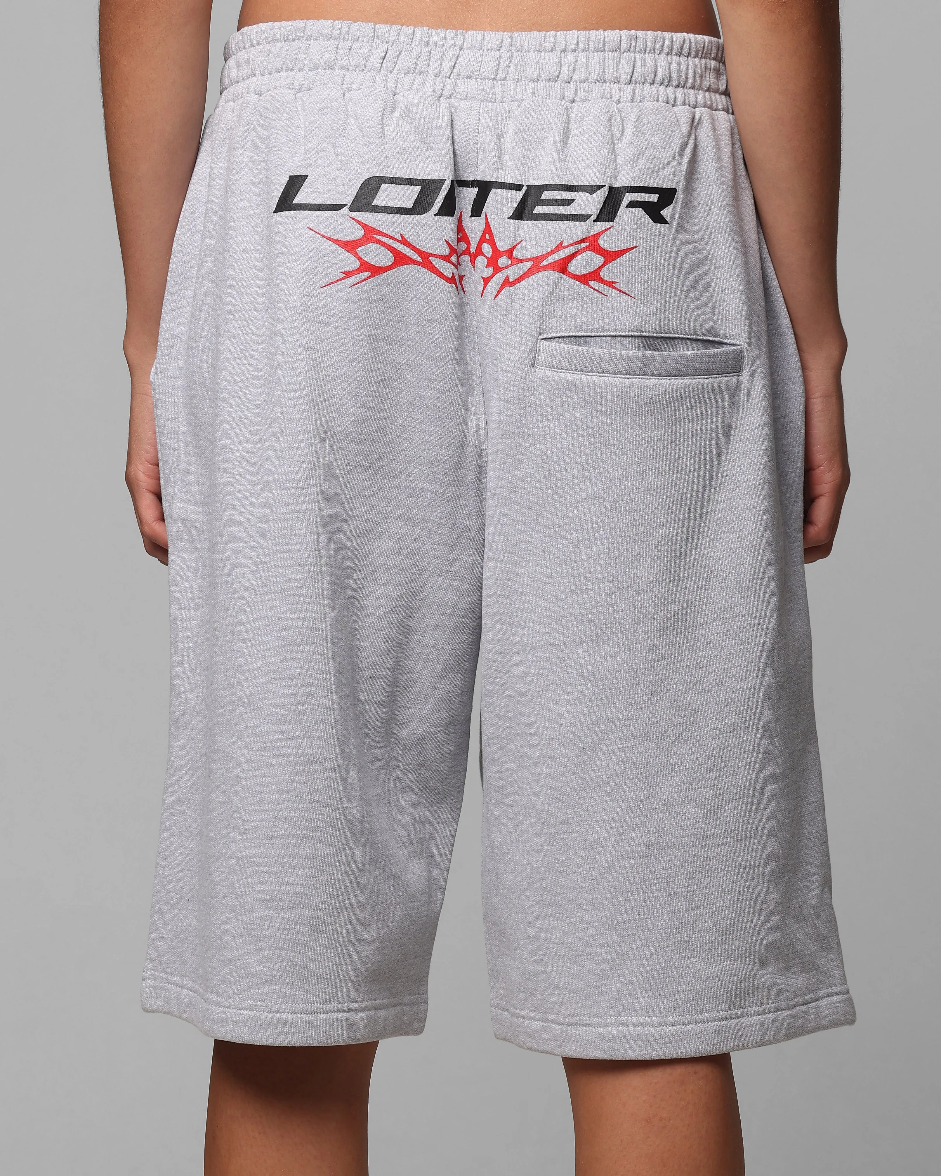 Loiter Trackstar Sweat Shorts Grey Marle