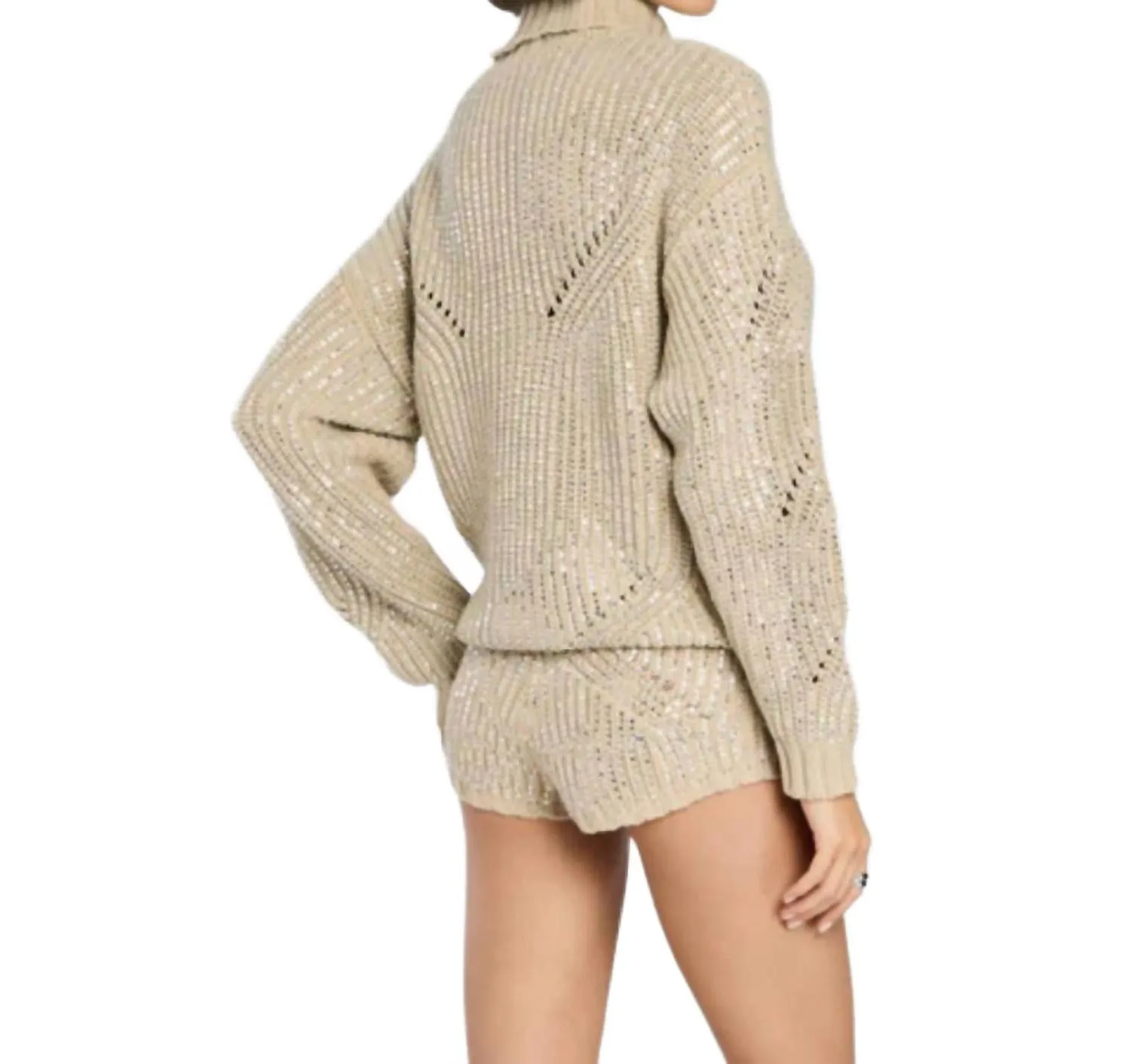 Lola Short In Latte/silver