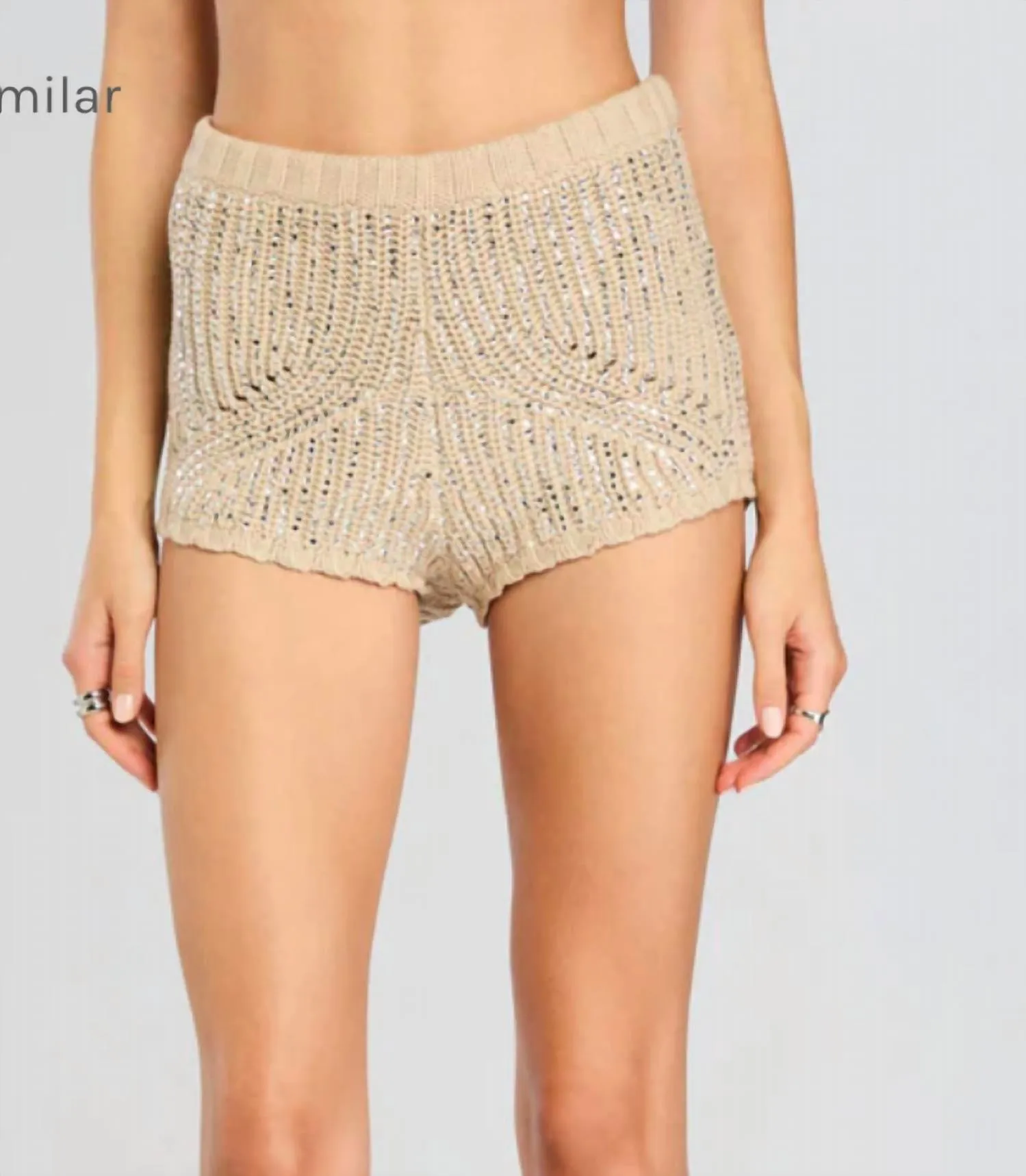 Lola Short In Latte/silver