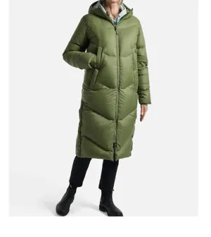 Long Down Parka In Forest Moss
