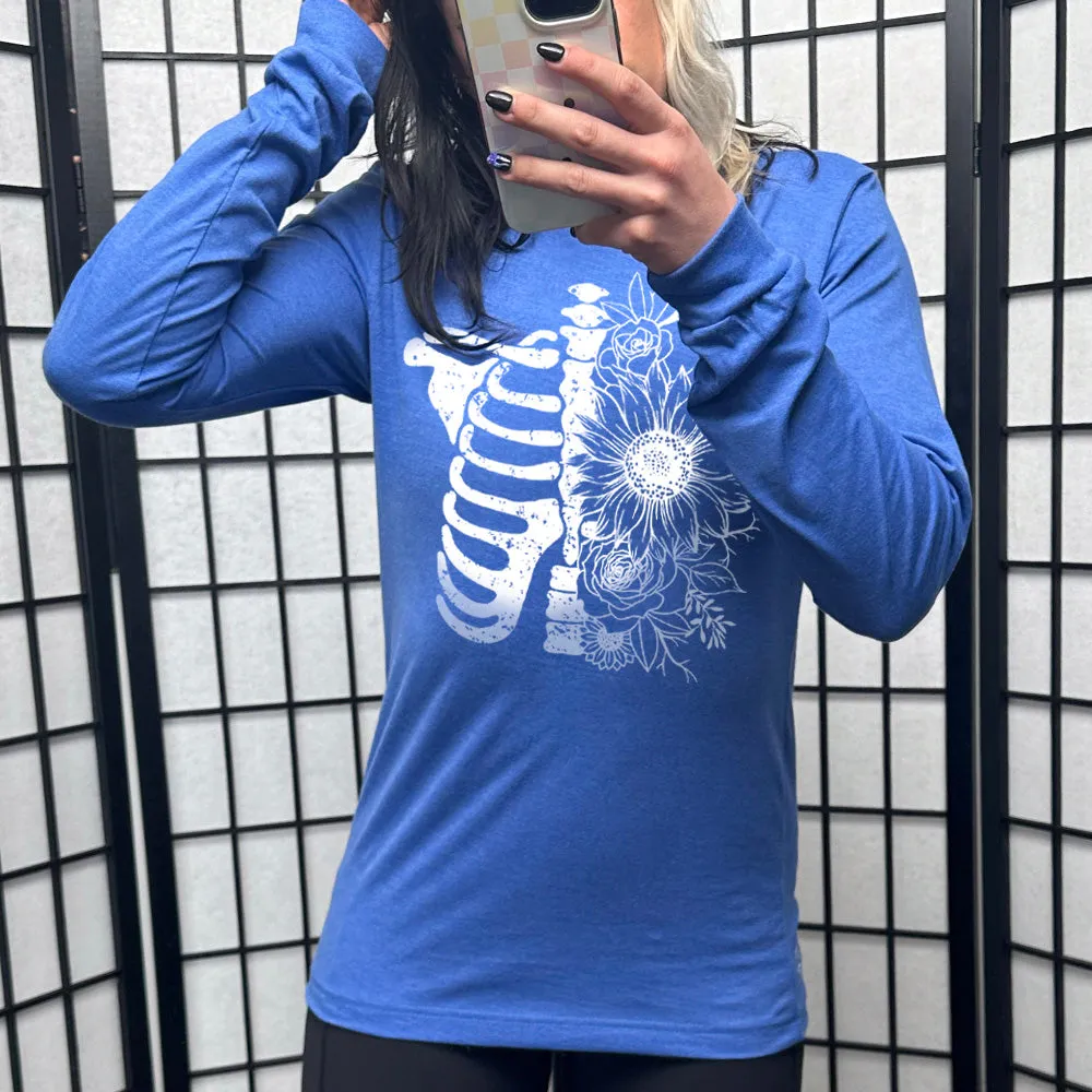 Long Sleeve Tee | Floral Ribcage
