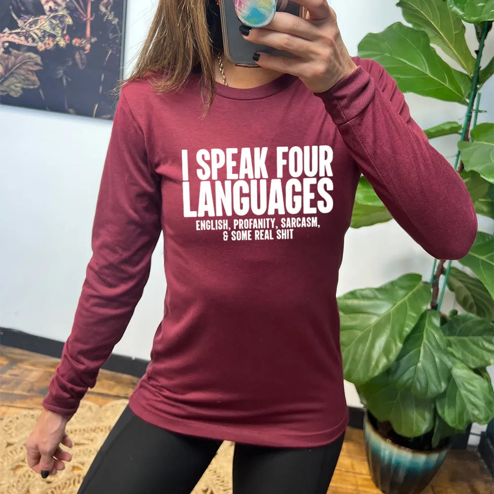 Long Sleeve Tee | I Speak 4 Languages