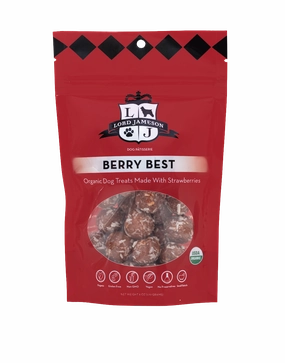 Lord Jameson Organic Dog Treats Berry Best - Strawberries, Beets   Coconut 6oz Bag barn supply,horse stable organizer,poultry waterer