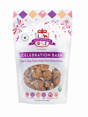 Lord Jameson Organic Dog Treats Celebration Bash - Peanut Butter   Coconut 6oz Bag barn supply,horse stable organizer,poultry waterer