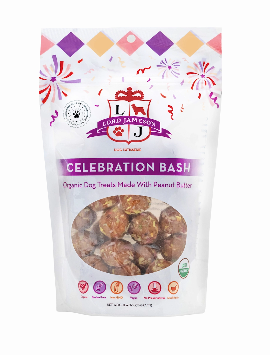 Lord Jameson Organic Dog Treats Celebration Bash - Peanut Butter   Coconut 6oz Bag barn supply,horse stable organizer,poultry waterer