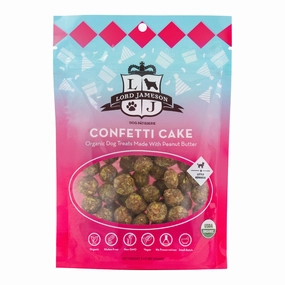 Lord Jameson Organic Dog Treats Confetti Cake - Peanut Butter 3oz Bag barn supply,horse stable organizer,poultry waterer