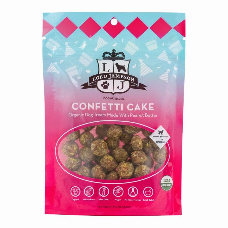 Lord Jameson Organic Dog Treats Confetti Cake - Peanut Butter 3oz Bag barn supply,horse stable organizer,poultry waterer