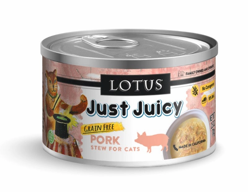 Lotus Wet Cat Food Grain-Free Just Juicy Pork Stew grain free wet cat food,senior cat wet food,cat pt