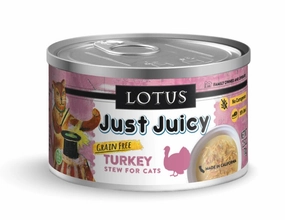 Lotus Wet Cat Food Grain-Free Just Juicy Turkey Stew grain free wet cat food,senior cat wet food,cat pt