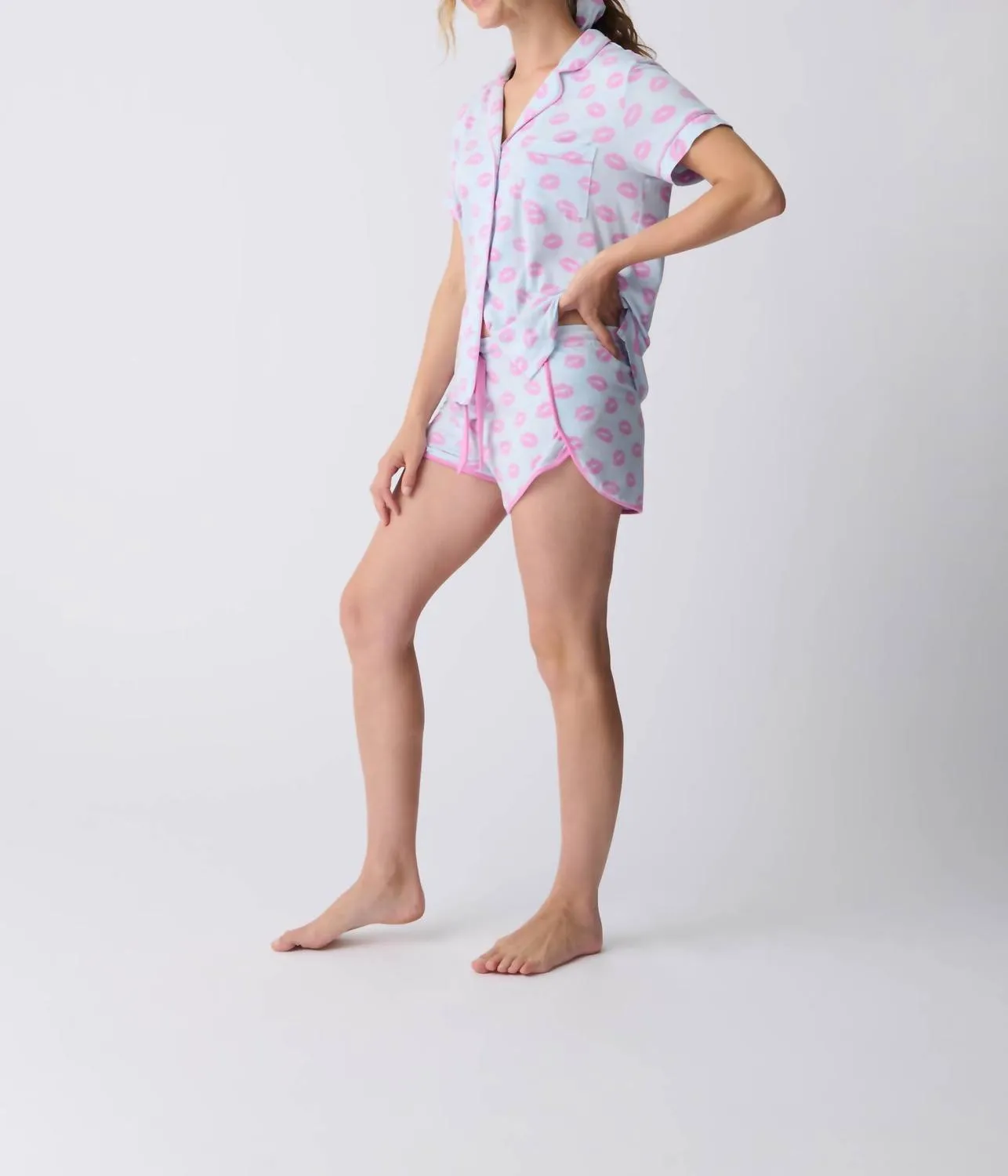 Lovely Dreams Pajama Set In Light Blue