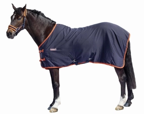 Loveson Stable Sheets, Navy/Navy/Orange horse blanket,poultry bed sheet,equine sheets