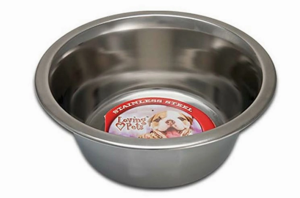 Loving Pets Quart Traditional Stainless Steel Dish Pet Bowl cat supplies,cat essentials,cat accessories