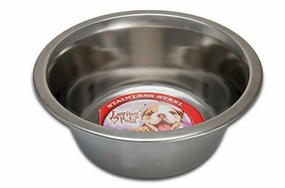 Loving Pets Quart Traditional Stainless Steel Dish Pet Bowl cat supplies,cat essentials,cat accessories