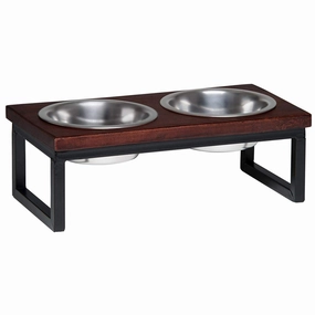 Loving Pets Wooden Layton Diner Dog Bowl cat supplies,cat essentials,cat accessories